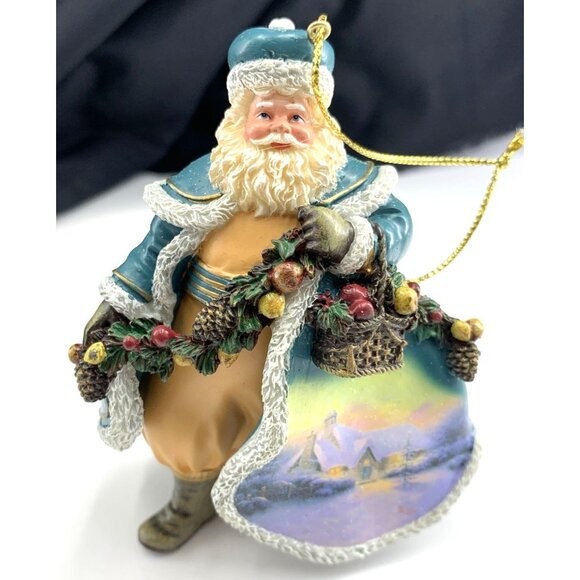 Thomas Kinkade Santa Christmas Ornament Bounty of Good Things 2003 - Picture 1 of 6